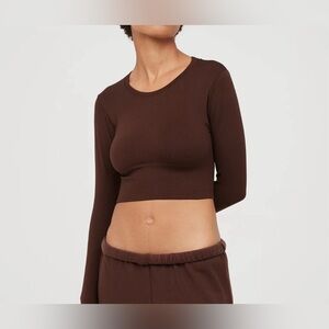 Aerie Offline Sidewalk Seamless Long Sleeve Crop Top